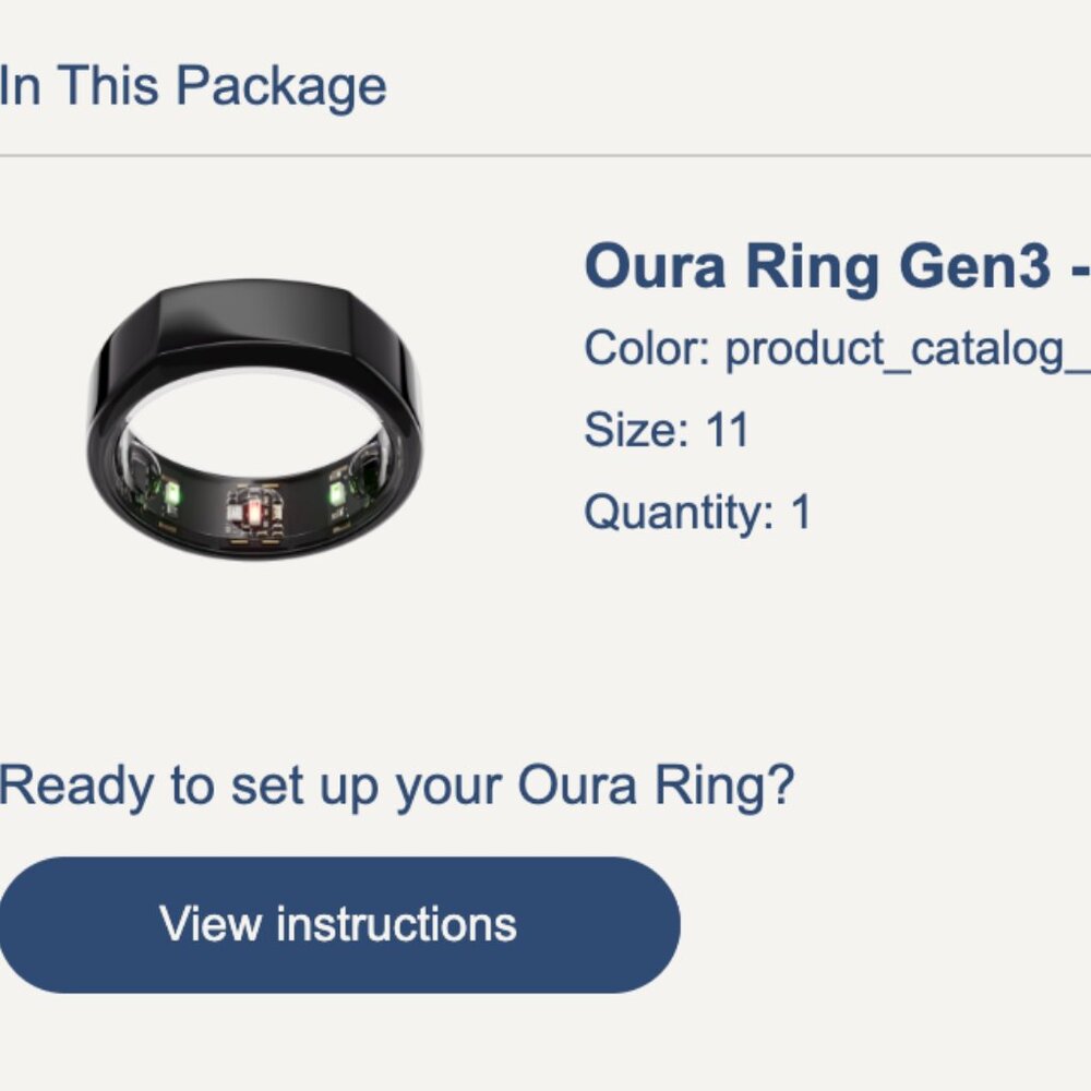 NWT (Sealed in Box) Oura Ring Gen 3 - Heritage Black